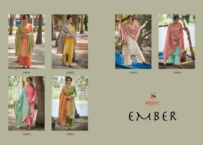 Deepsy Ember Cotton Printed With Embroidery Festive Wear Designer Salwar Kameez Collection
